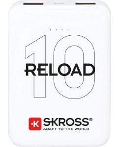 Външна батерия SKROSS RELOAD 10, 10000 mAh, Бял