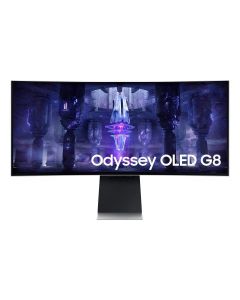 Монитор Samsung Odyssey OLED G8 G85SB 34" CURVED 1800R, 175 Hz, 0.1ms GTG, 3440x1440, 2xUSB-C, Mini DP, Micro HDMI, Speakers, Silver