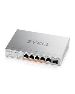 Суич ZyXEL XMG-105  5 портов 2,5Gb + 1xSFP+, 4 порта 70W PoE++, неуправляем