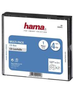 Кутийка за CD/DVD HAMA Multi-Pack 4, прозрачен/черен