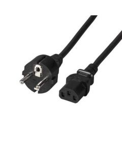 Захранващ кабел FSP Group, Шуко, 3pin(IEC C5) женско, 1.8м, Черен