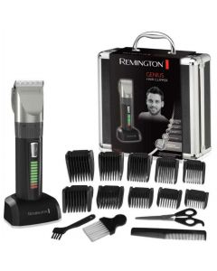 Машинка за подстригване Remington HC 5810 Genius, Безжична, 10 приставки, Аксесоари, Черен/сив