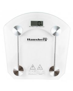 Кантар Hausberg HB-6001C, 150 кг, Дигитален, LCD дисплей, Стъкло