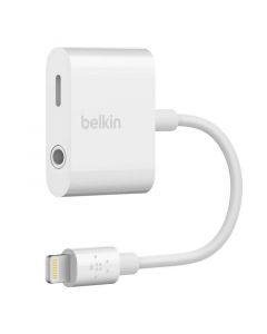 Адаптер Belkin Rockstar, 3.5 mm audio + charge, Бял F8J212btWHT