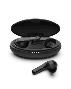 Безжични слушалки с микрофон и wireless charging case Belkin SOUNDFORM Move Plus, черни PAC002btBK-GR