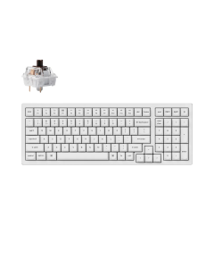 Геймърска Механична клавиатура Keychron K4 Pro White Hot-Swappable Full-Size K Pro Brown Switch White LED