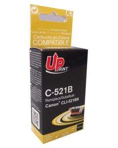Мастилница UPRINT CLI521 CANON, С чип, Черна