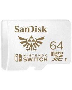 Карта памет SANDISK SDSQXAT-064G-GNCZN, за Nintendo Switch, microSDXC, 64GB, U3, 100 Mb/s