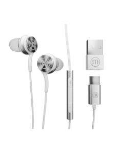 Слушалки с микрофон MAXELL XC1, USB-C, Бели
