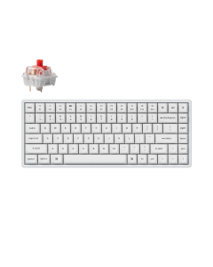 Геймърска механична клавиатура Keychron K2 Pro White QMK/VIA Hot-Swappable K Pro Red Switch, RGB Backlight Aluminium Frame
