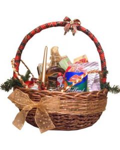 "Снежна коледа" кошница с подаръци