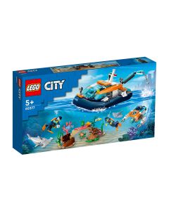 LEGO LEGO® City 60377 - Изследователска лодка за гмуркане 5 - 10г. Момче City  0060377