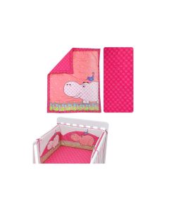 smarTrike Бебешки спален комплект toTs Joy line, хипопотамче розов, 3 части 0 - 3г. Момиче toTs - Baby  011213