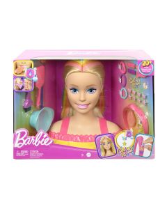 Barbie Кукла Barbie - Глава на Барби за оформяне на прически с неонови кичури 3 - 6г. Момиче Barbie Барби 1710414