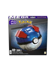Mega Bloks Покемон Mega Construx, Джъмбо поке топка, синя 10+ г. Момче Mega Construx Покемон 175258