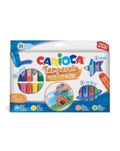 Carioca Temperello - Темперни бои под формата на стик, 24 цвята 3 - 12г. Унисекс Carioca  221251