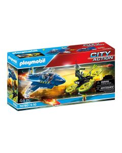Playmobil Playmobil - Полицейски самолет с дрон 5 - 10г. Момче City Action  2970780
