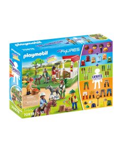 Playmobil Playmobil - My Figures: Ранчо с коне 5 - 10г. Унисекс My Figures  2970978