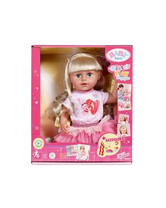 Zapf Creation BABY Born - Кукла с дълга коса и аксесоари Sister Style&Play, 43 см 4 - 8г. Момиче   790035