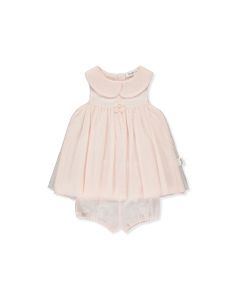 Bebetto Bebetto - Комплект рокля без ръкав и гащички Pearl K4395P, момиче, розов, 6-36 м. 6м. - 3г. Момиче Пролет/Лято 2024  8314201as
