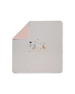 Bebetto Bebetto - Бебешко памучно одеяло Happy Garden B815P, момиче, розово, 80х85 см. 0 - 1г. Момиче Пролет/Лято 2024  8314614