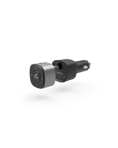 Блутут приемник за кола HAMA 3.5 мм жак, USB зарядно, 2.4 A, Черен/Сребрист