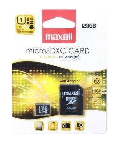 Карта памет Maxell micro SDXC, 128GB, Class 10, Адаптер