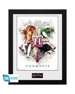GBEYE HARRY POTTER - Framed print "Hogwarts Water Colour" (30x40)
