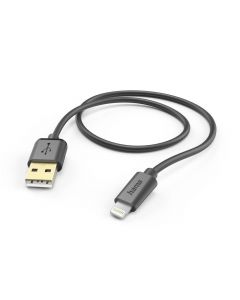 Lightning дата кабел HAMA USB за зареждане 1.5м, черен