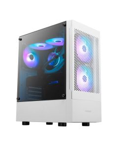 Gamdias кутия Case ATX - TALOS E3 White - aRGB, Tempered Glass
