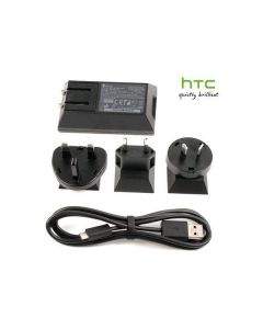 HTC Travel Charger TC P350 - захранване (за цял свят) и MicroUSB кабел за HTC мобилни устройства