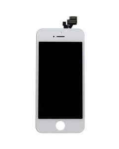 Apple iPhone 5 Display Unit - оригинален резервен дисплей за iPhone 5 (пълен комплект) - бял