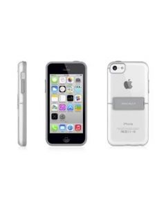 Macally HardShell Kickstand - хибриден кейс с поставка за iPhone 5S, iPhone 5, iPhone SE (прозрачен)