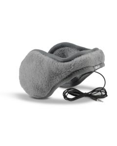 180s Lush Fur Earmuffs - ушанки с вградени слушалки и микрофон за iPhone и мобилни устройства (сив)