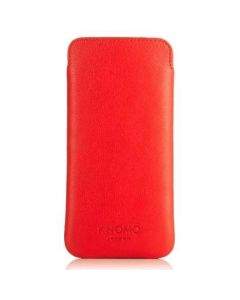 Knomo Leather Slim Sleeve - кожен калъф от естествена кожа за iPhone 8, iPhone 7, iPhone 6, iPhone 6S (червен)