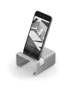 Elago M3 Stand - поставка от алуминий и дърво за iPhone и iPad mini (сребриста)