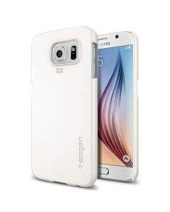 Spigen Thin Fit Case - качествен кейс за Samsung Galaxy S6 (бял)