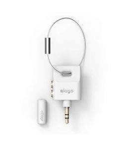 Elago Keyring Splitter - аудио разклонител (сплитер) за мобилни устройства с 3.5 мм стерео-жак (бял)