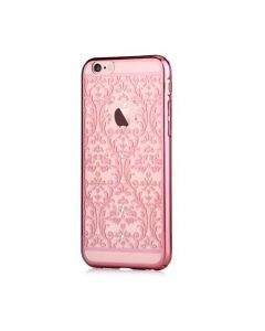 Devia Crystal Baroque Case - поликарбонатов кейс за iPhone 6, iPhone 6S (с кристали Сваровски) (розово злато)
