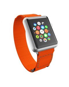 Incipio Stitch Jacquard Watch Band - класическа каишка за Apple Watch 38мм, 40мм (оранжев)