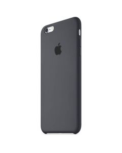 Apple Silicone Case - оригинален силиконов кейс за iPhone 6S Plus, iPhone 6 Plus (тъмносив)
