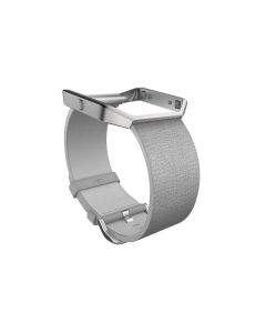Fitbit Blaze Accessory, Leather Band, Large - кожена верижка и метален корпус за Fitbit Blaze (сива)