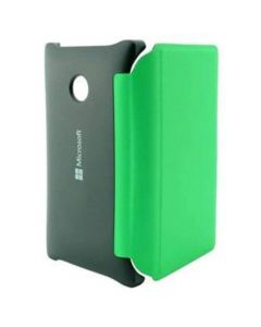 Microsoft Flip Cover CP-634 - оригинален кейс с поставка за Microsoft Lumia 532 (черен-зелен)