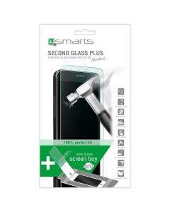 4smarts Second Glass Plus - комплект уред за поставяне и стъклено защитно покритие за дисплея на iPhone 8 Plus, iPhone 7 Plus (прозрачен)