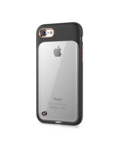 STILMIND Monokini Case - удароустойчив хибриден кейс за iPhone SE (2020), iPhone 8, iPhone 7 (черен-прозрачен)