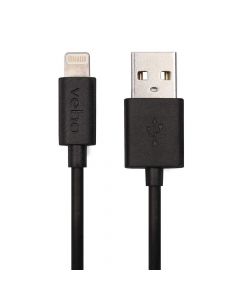 Veho Pebble Lightning to USB Cable - USB кабел за iPhone, iPad, iPod с Lightning (черен)