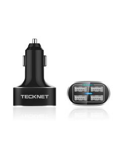 TeckNet PowerDash iEP174 D2 9.6A/48W USB Car Charger - зарядно за кола (9.6A/48W) с 4xUSB порта за мобилни устройства (черен)