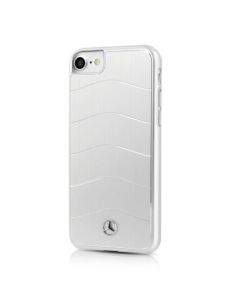 Mercedes-Benz Aluminium Hard Case - дизайнерски алуминиев кейс за iPhone SE (2020), iPhone 8, iPhone 7 (сребрист)