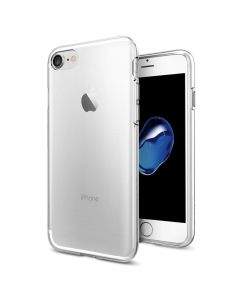 Spigen Liquid Crystal Case - тънък качествен термополиуретанов кейс за iPhone SE (2020), iPhone 8, iPhone 7 (прозрачен)