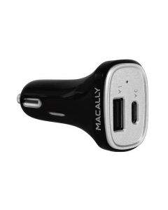 Macally 20W USB-C/USB-A Car Charger - зарядно за кола с USB-A и USB-C изходи за зареждане на мобилни устройства